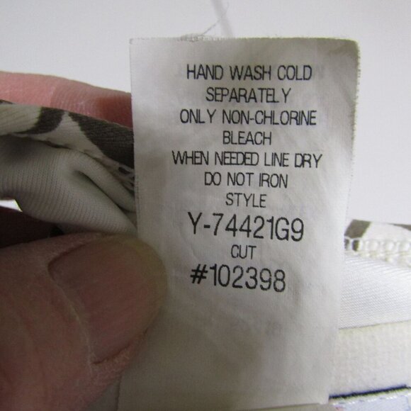 TRINA TURK Large Brown RETRO Mod Abstract HALTER One Piece Swim Suit Resort - Picture 11 of 12